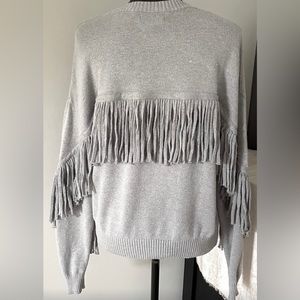 Gray Sweater For the Republic with Fringe Women’s Size Large